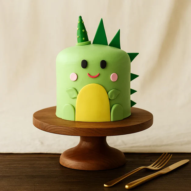 Green Dinosaur Kids Cake - 1.5 Kg
