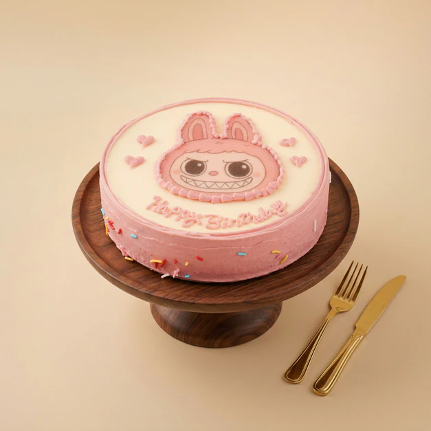 Pink Sweet Labubu Birthday Cake - 500 Grams - Chocolate